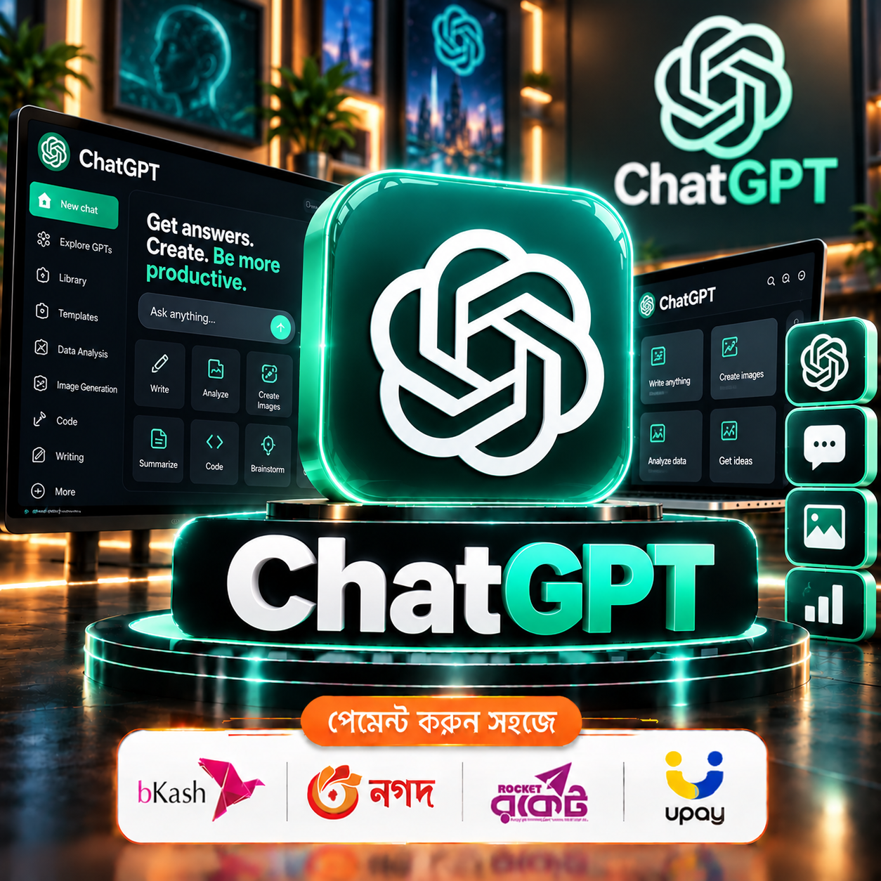 Buy ChatGPT Premium in Bangladesh by bKash