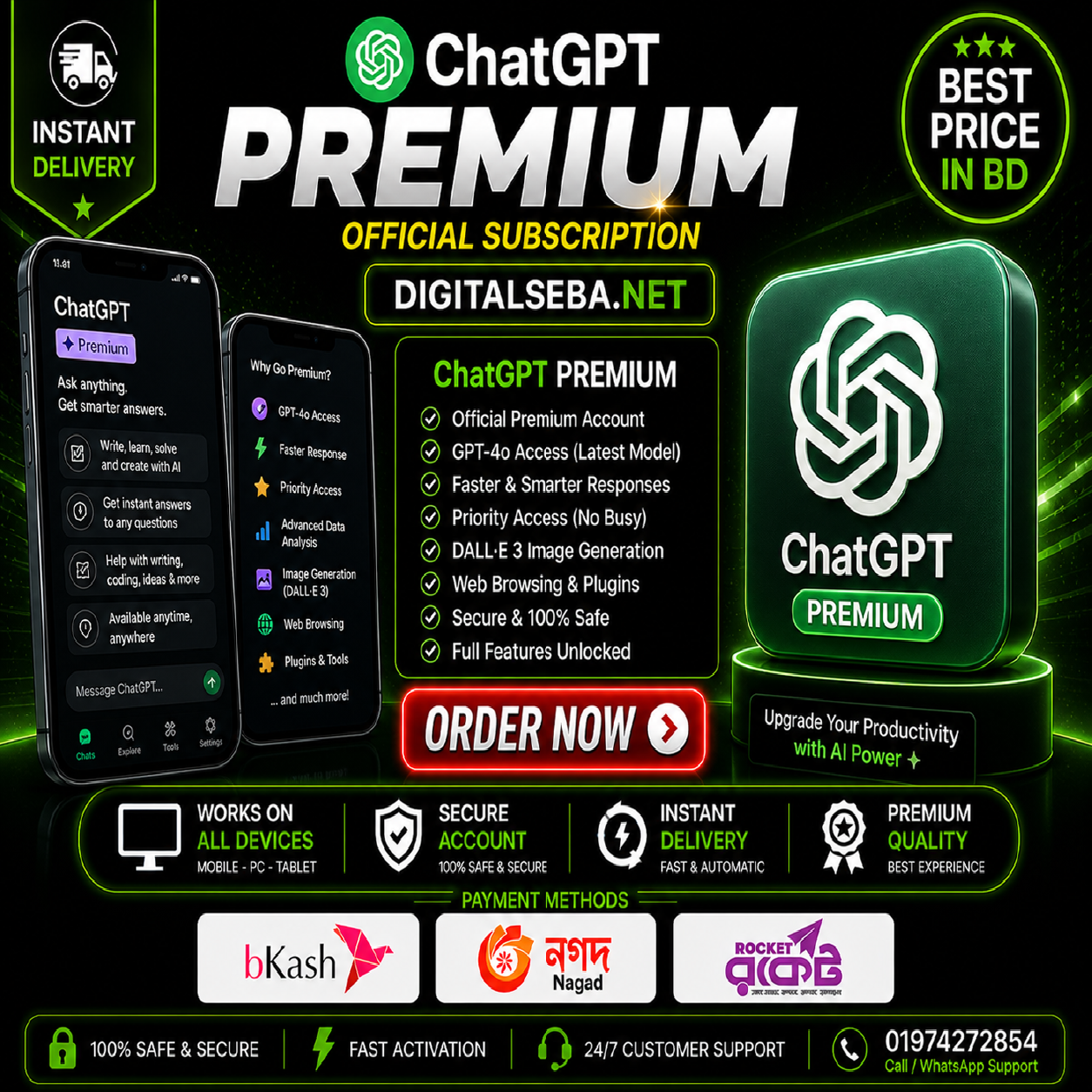Buy ChatGPT Premium in Bangladesh by bKash